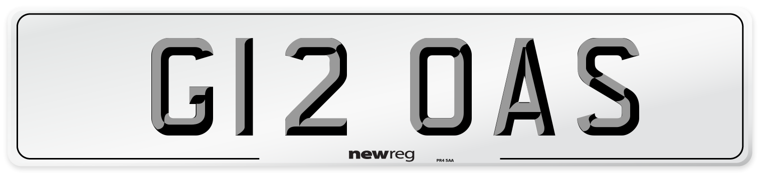 G12 OAS Number Plate from New Reg